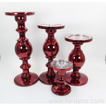 customized hand blown colored glass candle holders